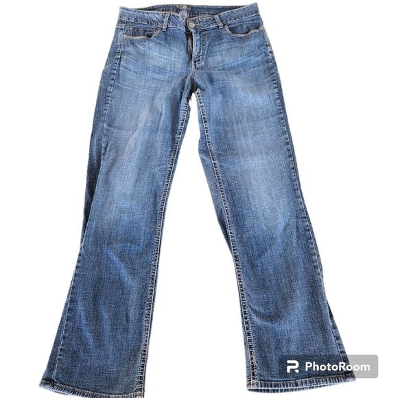 Riders By Lee Straight Leg Jeans Womens SZ 35 Casual Everyday Western Flare - Picture 1 of 4